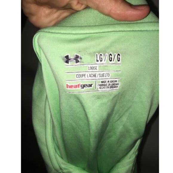Under Armour Polo Shirt Mens Large Mint Loose Fit - Picture 6 of 6